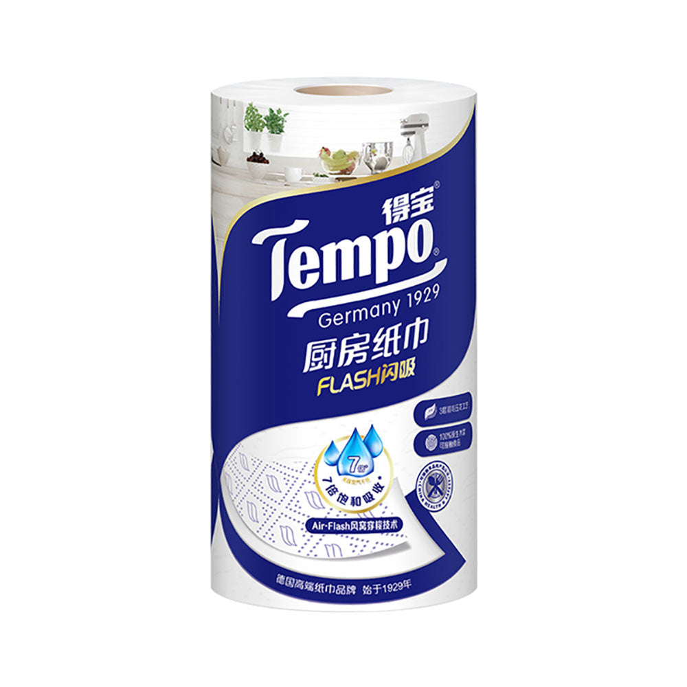 Tempo-3-Layer-Flash-Absorbent-Kitchen-Roll-Paper,-88-Sheets-per-Roll-1