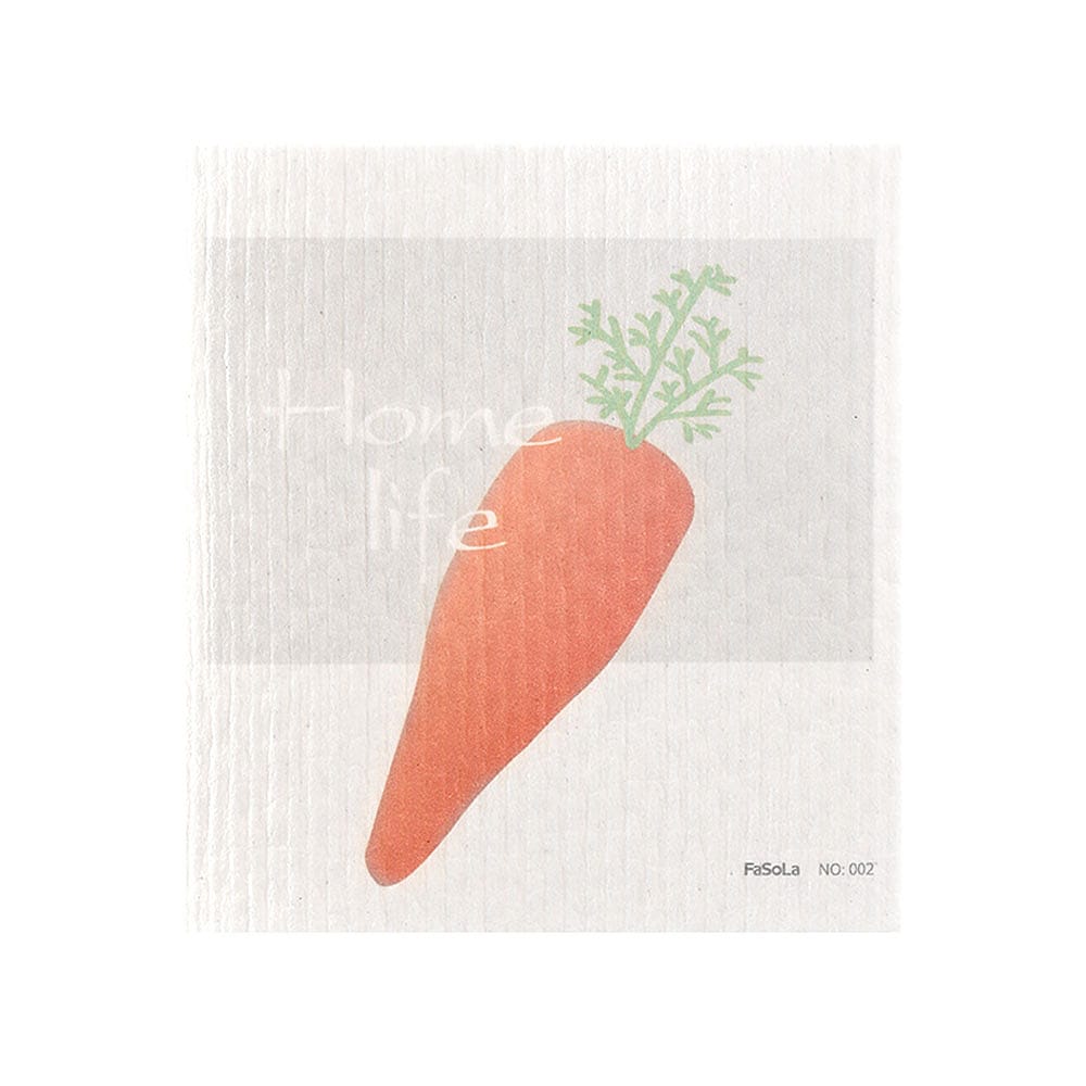 FaSoLa-Wood-Pulp-Sponge-Cloth---Happy-Carrot,-19.5*17cm-1