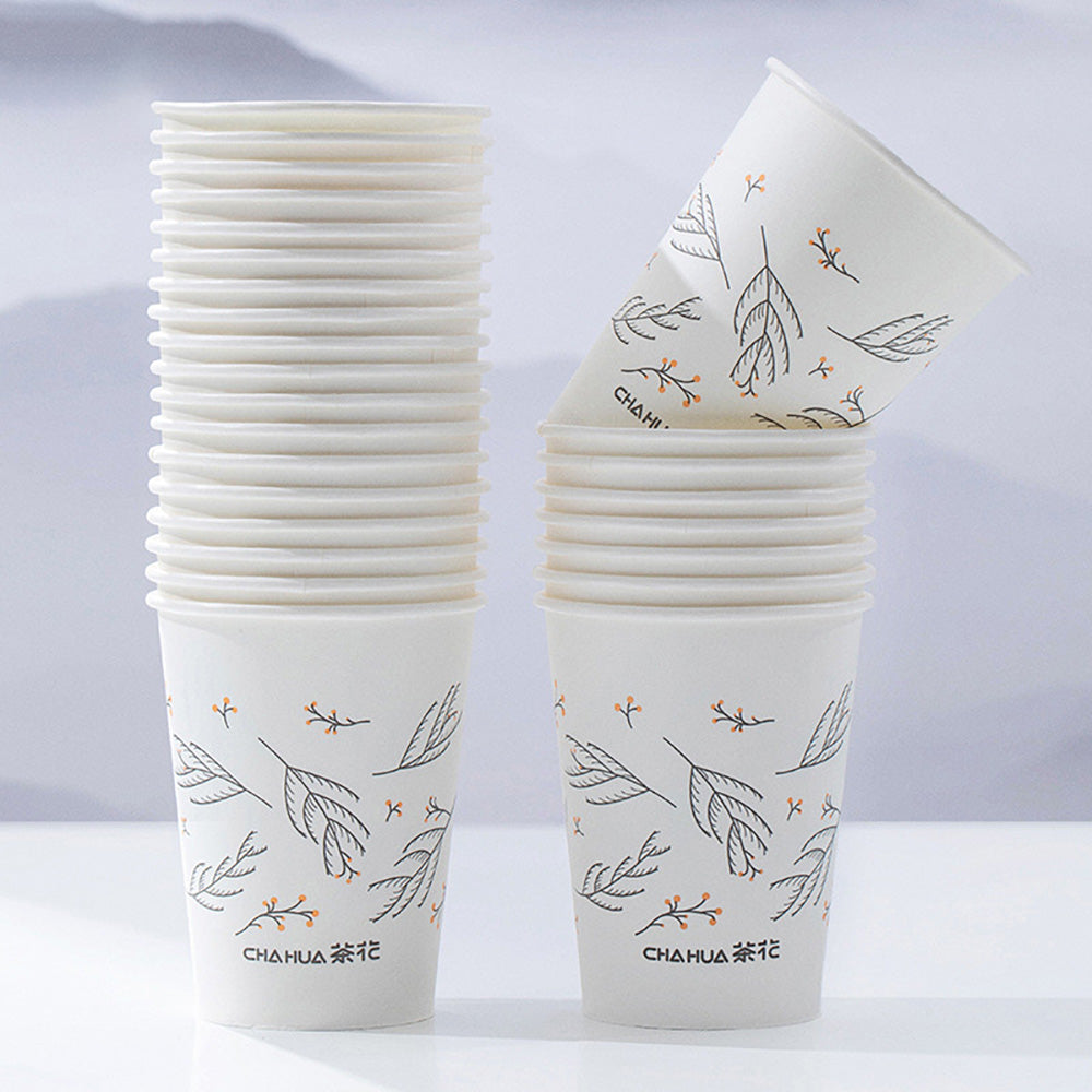 Camellia-Medium-Size-Wax-Free-Coated-Paper-Cups-225ml,-Pack-of-40-1