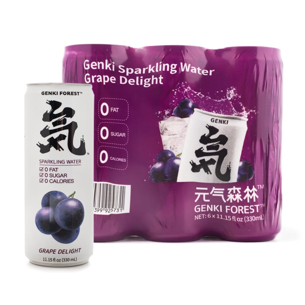 Genki-Forest-Grape-Delight-Sparkling-Water---330ml,-6-Cans-1