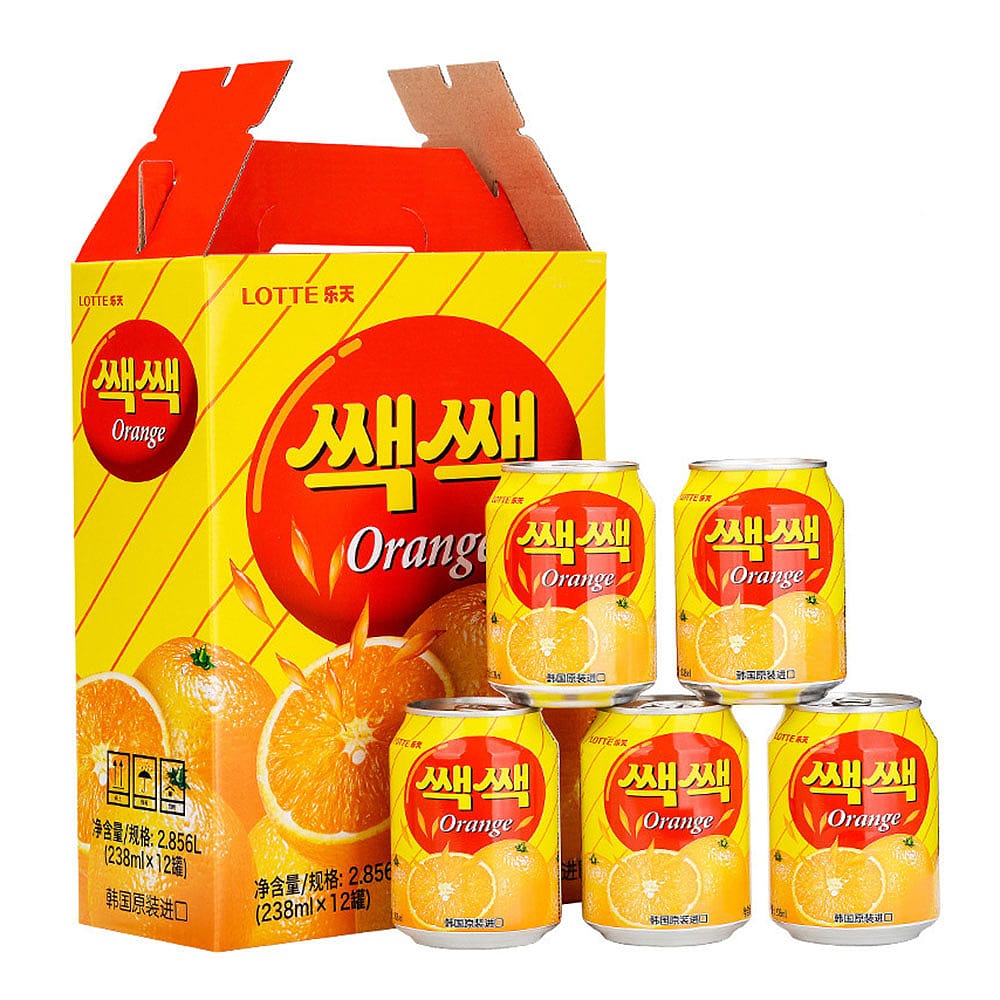 [Full-Case]-Lotte-SacSac-Orange-Juice-with-Pulp-238ml*12-Cans/Case-1