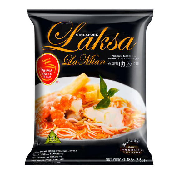 Mì Laksa La Mian Prima Taste 185 g – cốt dừa béo thơm, vị cay Singapore
