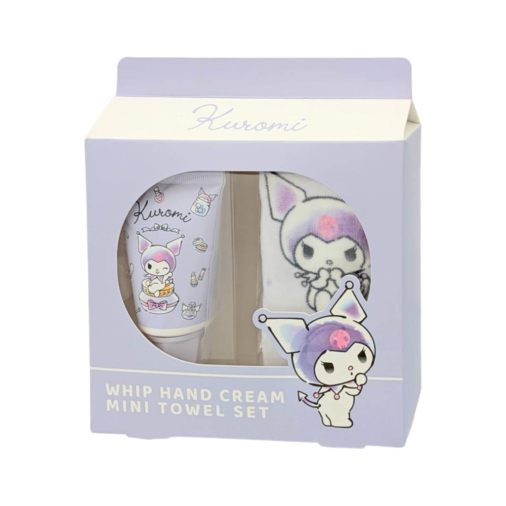 Shobido-Kuromi-Whip-Hand-Cream-&-Mini-Towel-Gift-Set-–-Cute-Sanrio-Skincare-&-Accessory-Pack-1