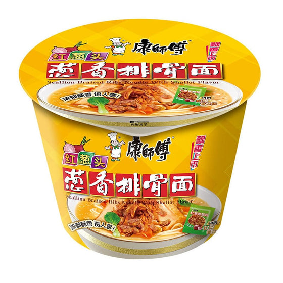 Mì Ly Master Kong Sườn Hầm Hành Lá 108 g – mì sườn hầm vị hành tím đậm đà
