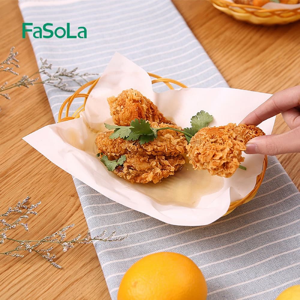 FaSoLa-Oil-Absorbing-Paper-for-Fried-Food---50-Sheets,-21.8*19.7cm-1