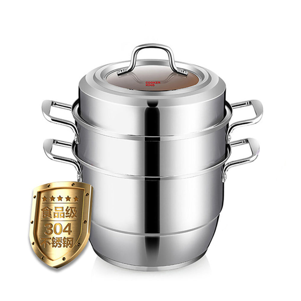 Cooker-King-316-Stainless-Steel-Steamer-Pot---30cm-1