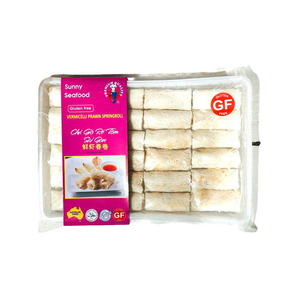 Sunny Seafood Frozen Vermicelli Prawn Spring Rolls (Gluten Free) - 480g