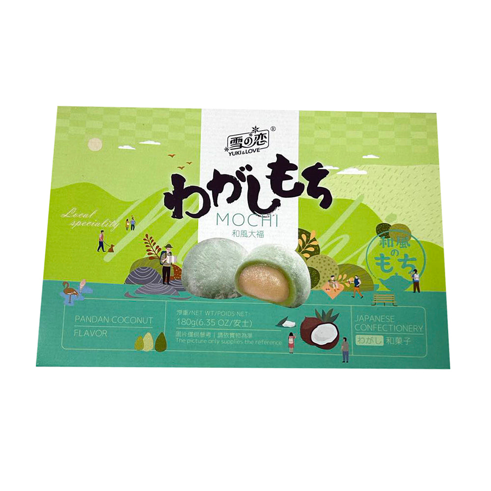 Yuki-&-Love-Pandan-Coconut-Flavor-Mochi---180g-1