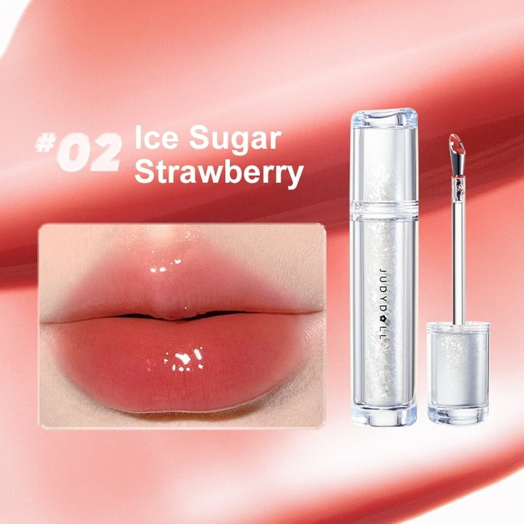 Judydoll-Mirror-Shine-Lip-Gloss-#02-Ice-Sugar-Strawberry-1