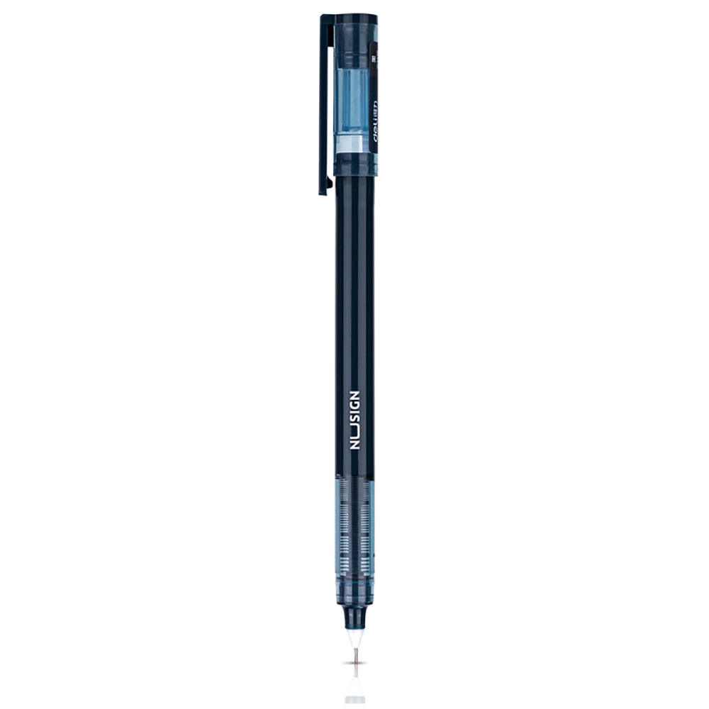 Deli-Direct-Liquid-Rollerball-Pen-0.5mm-Needle-Tip---Black,-1-Piece-X5-1