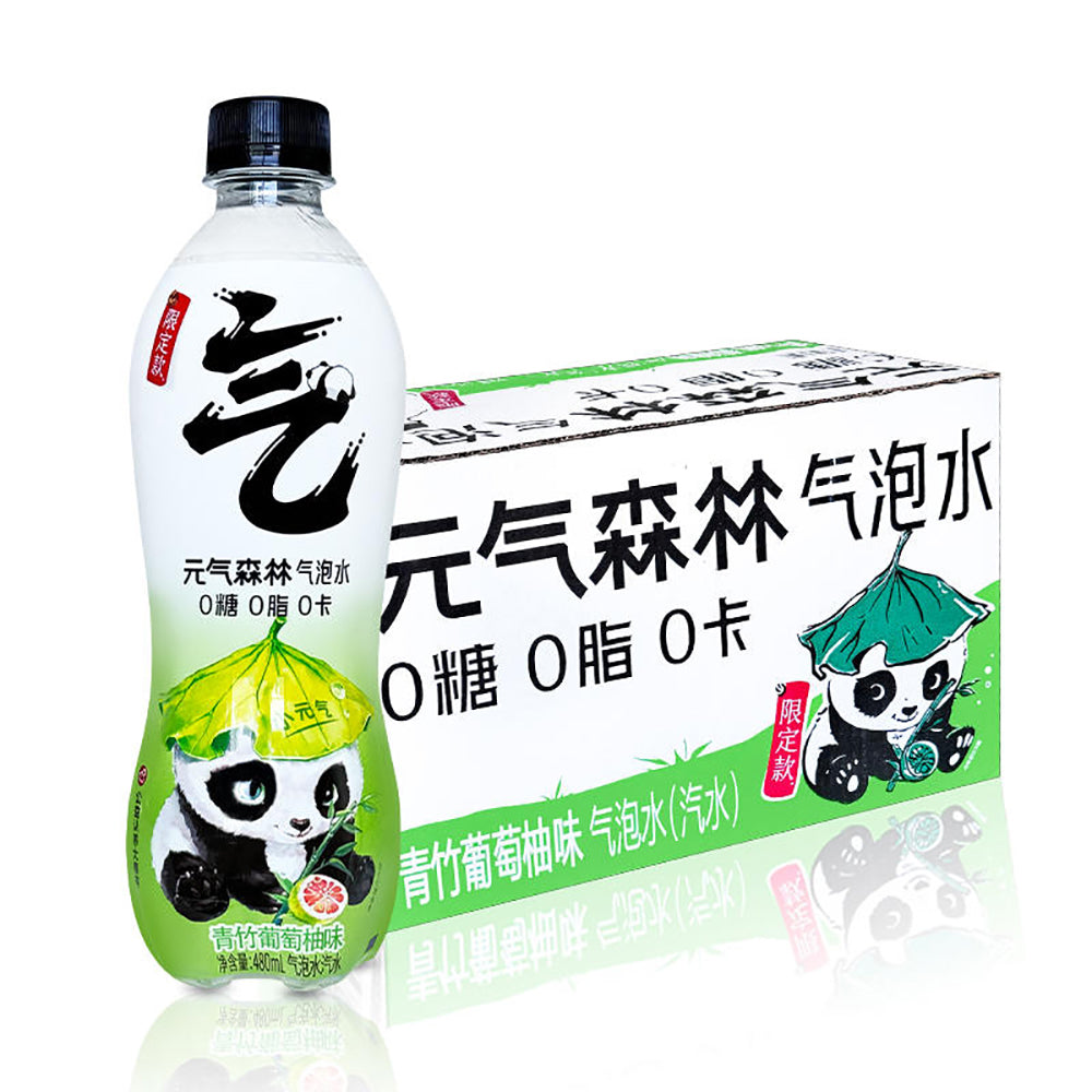 Genki-Forest-Sparkling-Water---Green-Bamboo-Grapefruit-Flavor,-480ml-x-15-1