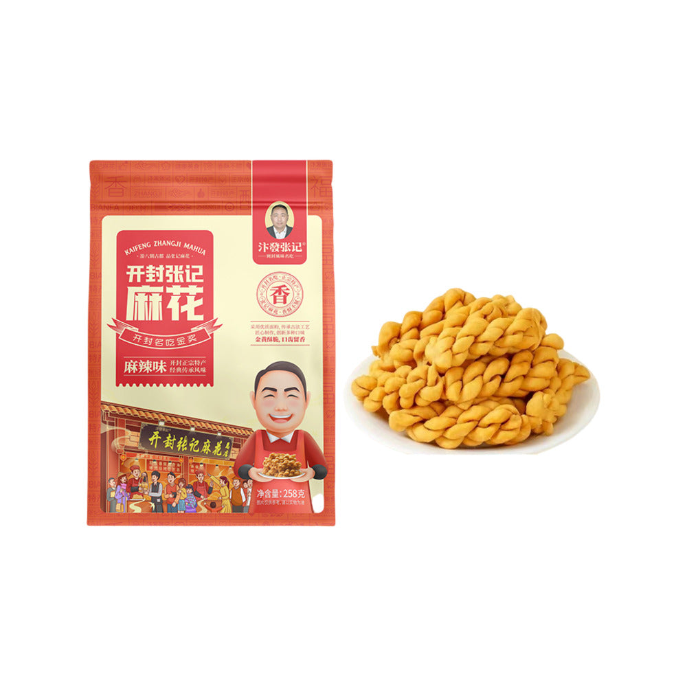 Kaifeng-Zhangji-Spicy-Fried-Dough-Twists-258g---Chinese-Mahua-Snack-1