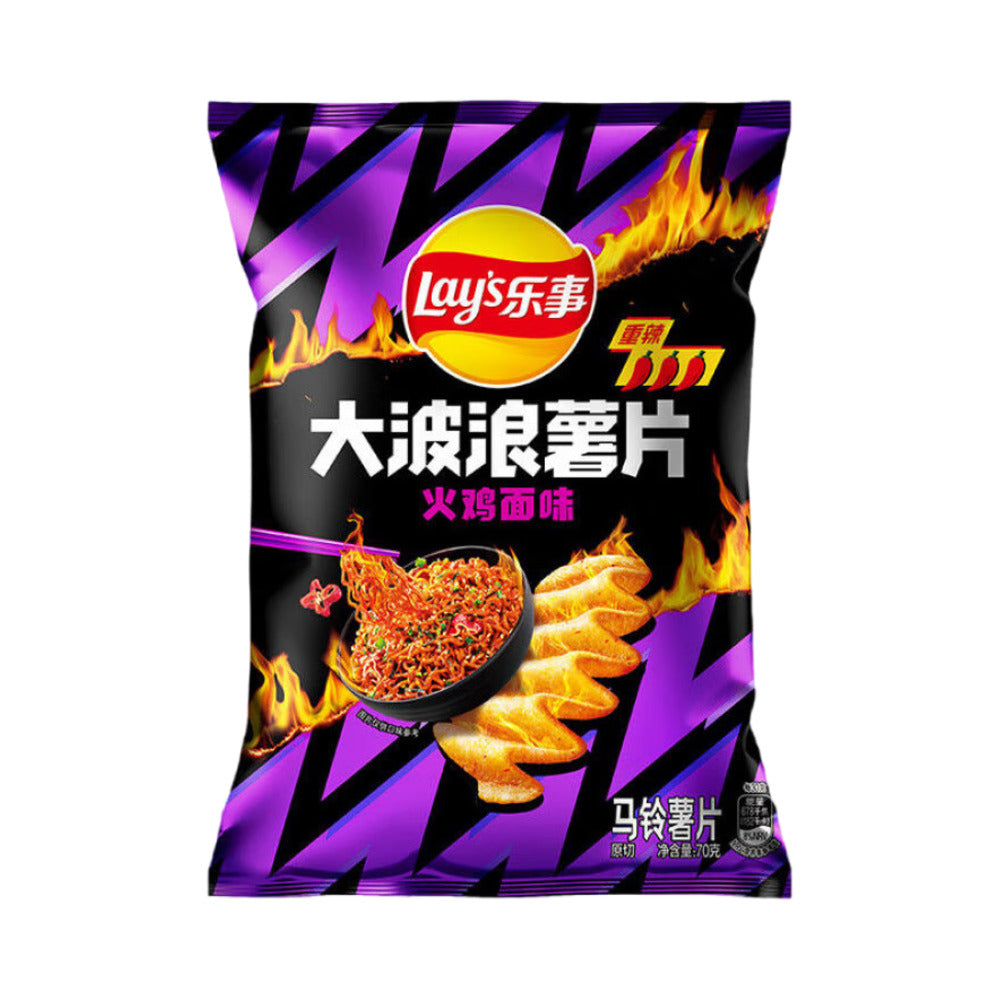 Lay's-Ridged-Potato-Chips---Fire-Chicken-Ramen-Flavor,-70g-1