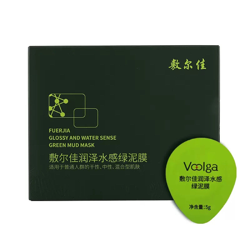 Voolga-Makeup-Grade-Hydrating-Green-Clay-Mask-5g*8-Pieces-40g-1