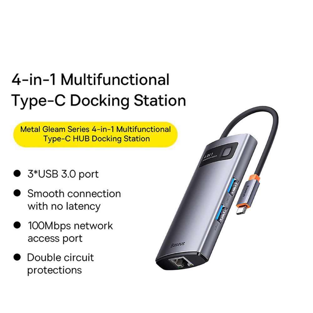 Baseus-Metal-Gleam-Series-4-in-1-Multifunctional-Type-C-HUB-Docking-Station---Space-Gray-1