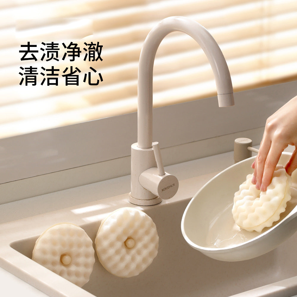 FaSoLa-Suction-Dish-Brush-with-1-Suction-Cup-and-2-Sponges---Beige-1