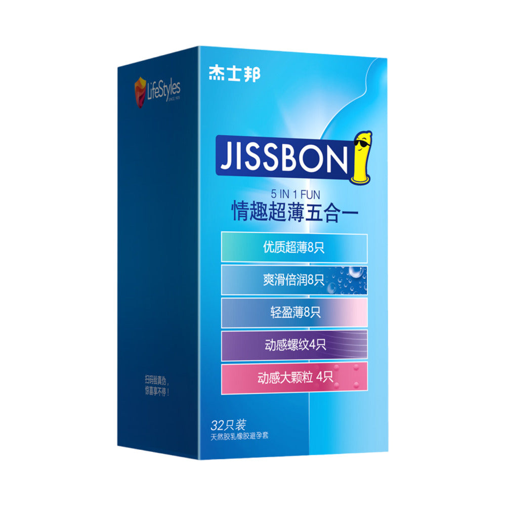 Jissbon-5-in-1-Ultra-Thin-Variety-Condoms-–-32-Pack-2