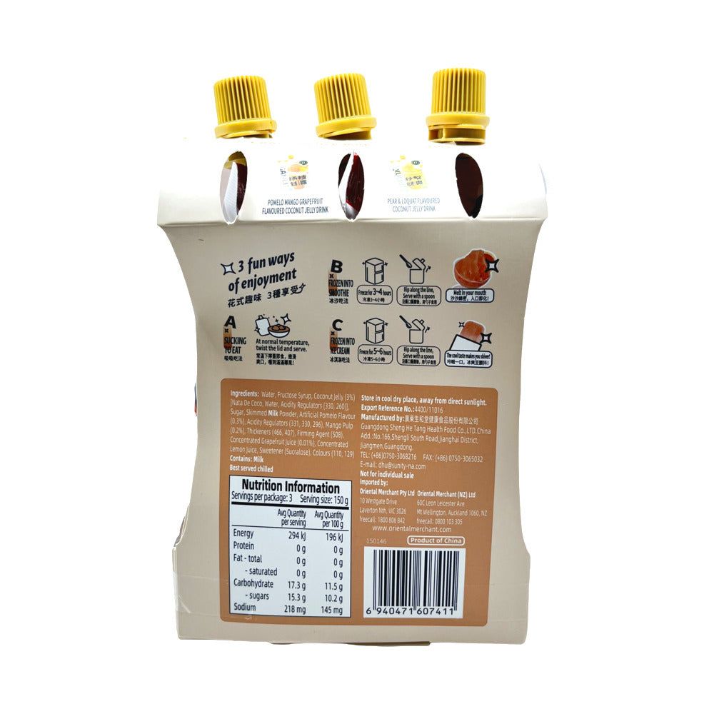 SuniTY-Mango-Pomelo-&-Grapefruit-Coconut-Jelly-Drink-–-3-Pouches-×-150-g-(Total-450-g)-–-Mango-Pomelo-Sago-Style-Dessert-Beverage-2