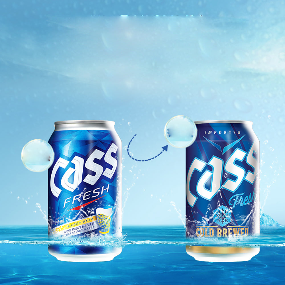 Cass Fresh Lager Beer - 355ml x 24 Cans