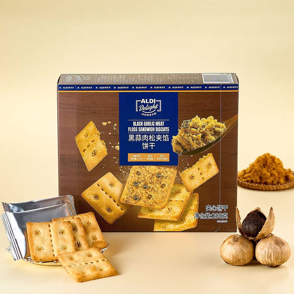 Aldi-Delight-Black-Garlic-Meat-Floss-Sandwich-Biscuits-200g-–-Limited-Import-2