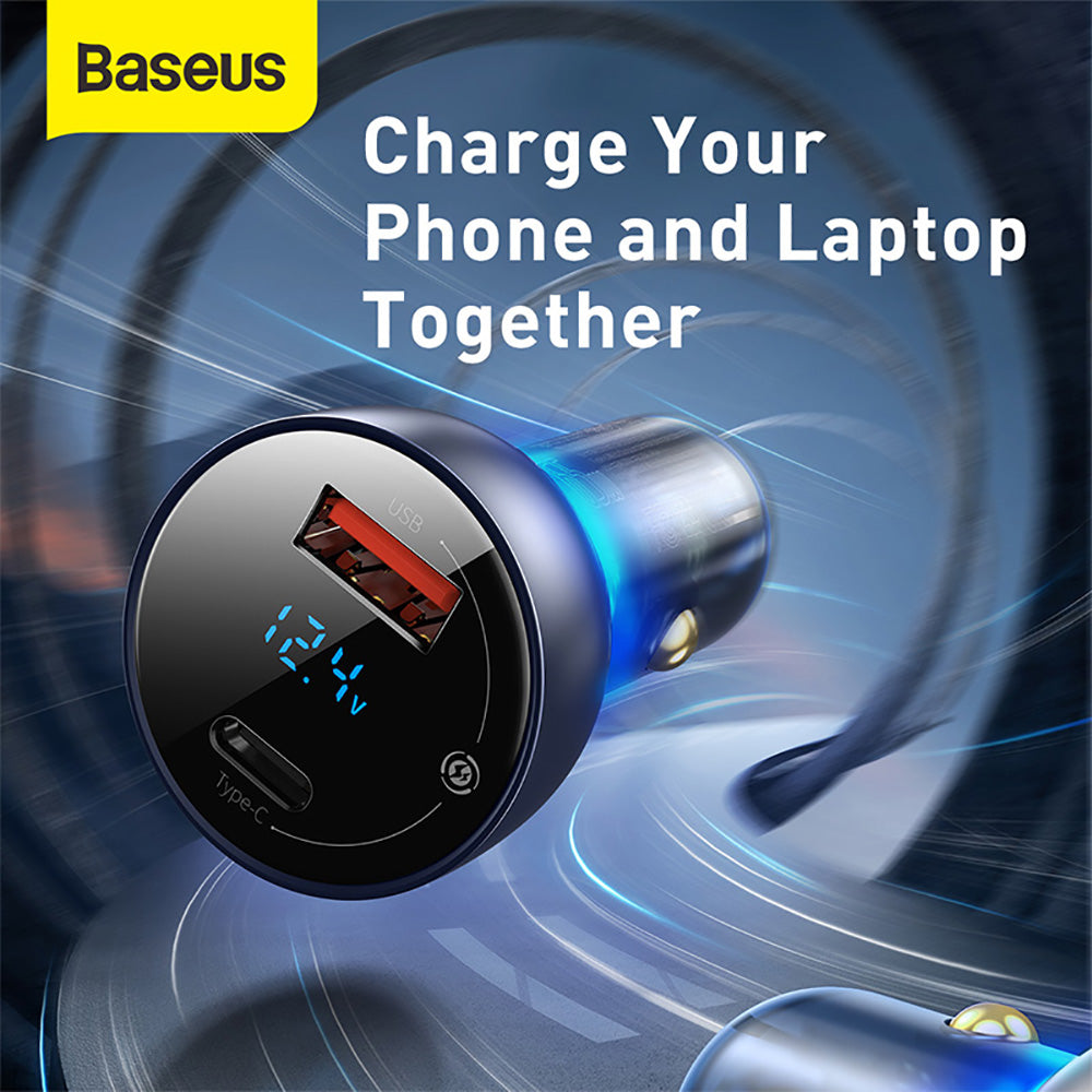 Baseus-Metal-Digital-Display-QC+PPS-Fast-Car-Charger-C+U-65W-Set---Deep-Space-Gray-1