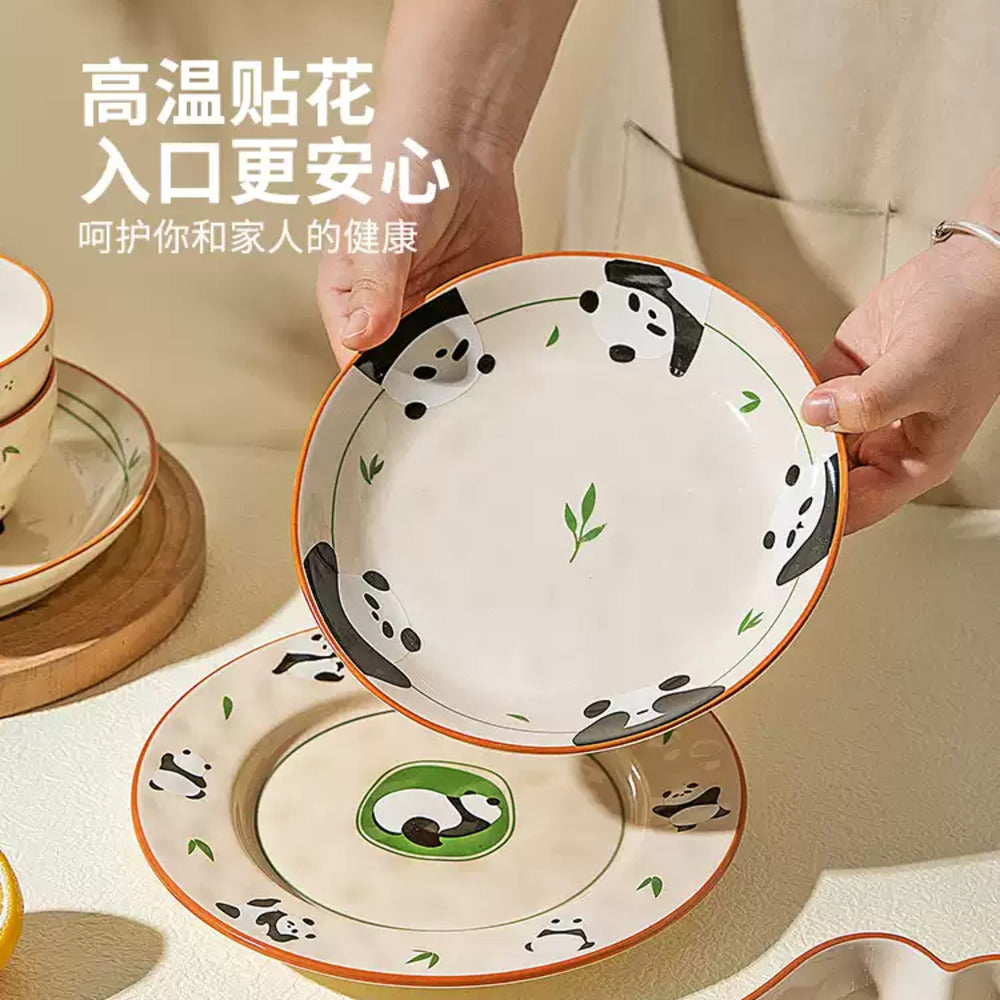 Modern-SweetHome-Dreamy-Panda-9-Inch-Shallow-Dinner-Plate-–-Mototo-Bamboo-Series-2