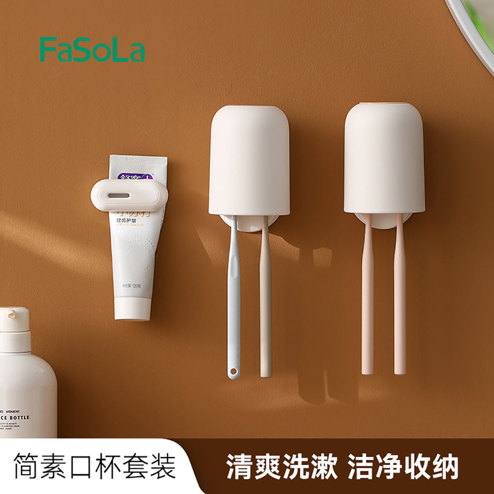 FaSoLa-Minimalist-Toothbrush-Holder-with-Cup---White-1