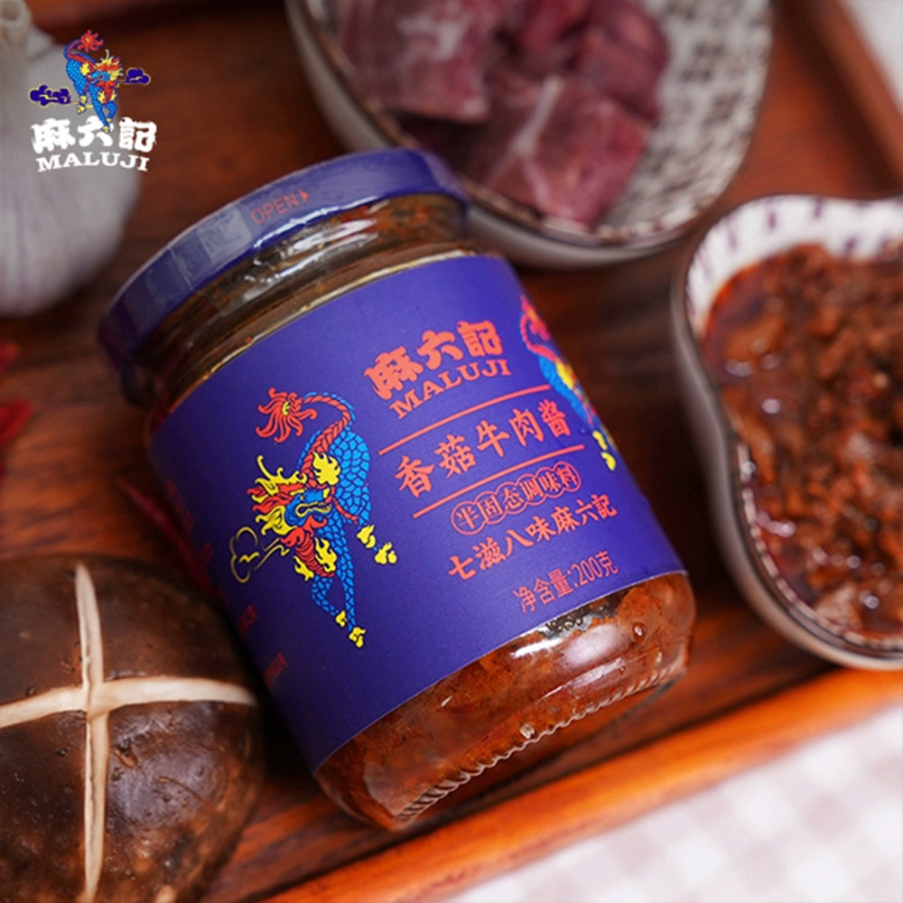 Maluji-Shiitake-Mushroom-&-Beef-Sauce-200g-–-Savory-Spicy-Stir-In-Condiment-2