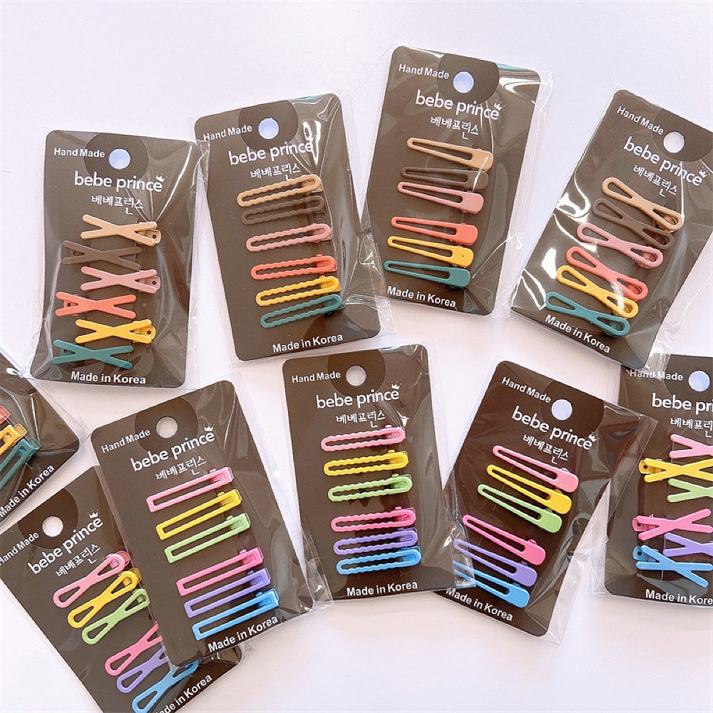 Bebe-Prince-Handmade-Matte-Candy-Color-Hair-Clips-for-Kids-X-Shape--6-Pieces-1