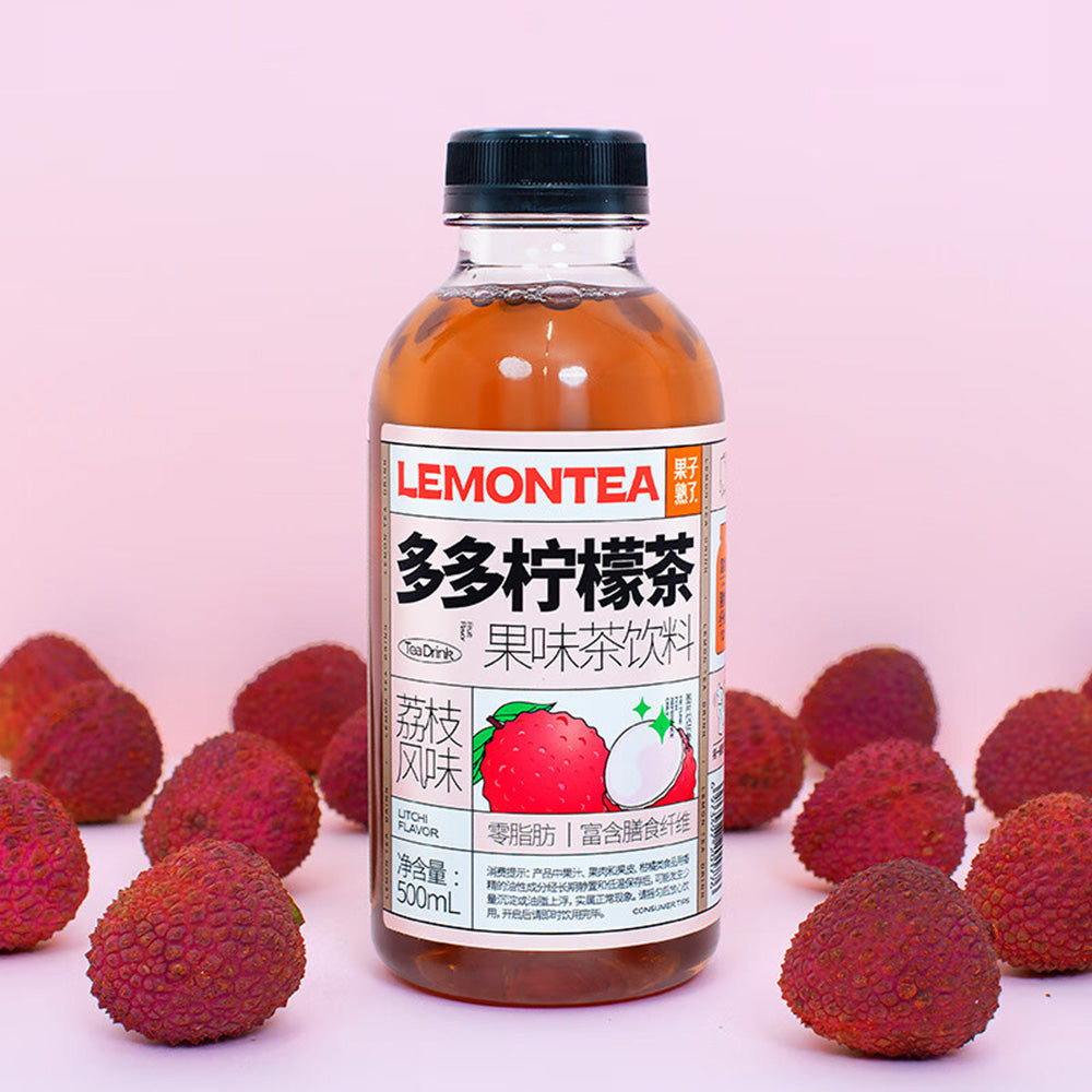 Guozi-Shule-Lychee-Flavored-Lemon-Tea---500ml-x-15-Boxes-1