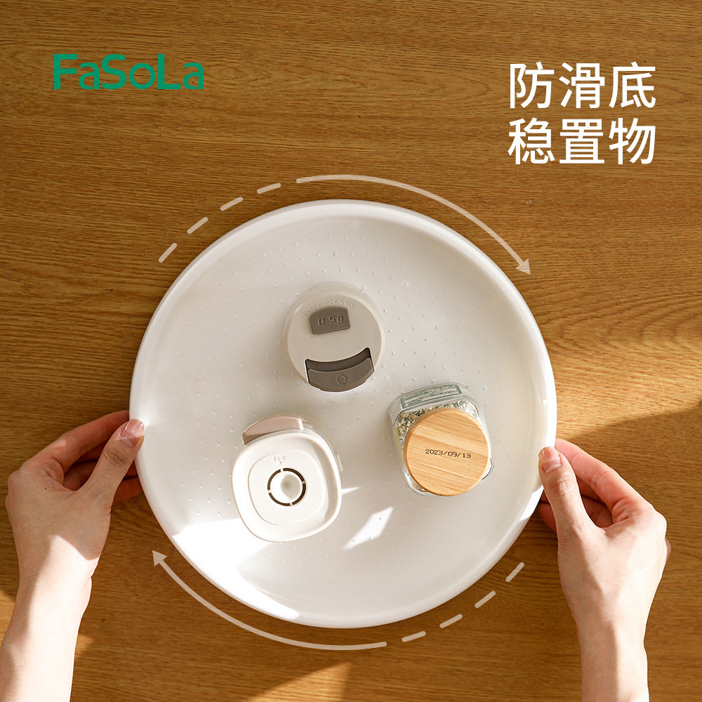 FaSoLa-Rotating-Storage-Rack---White,-Small,-25cm-Diameter-1