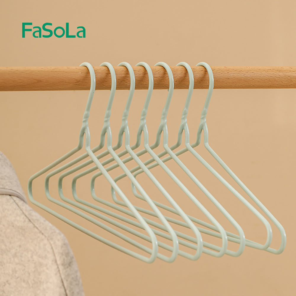 FaSoLa-Simple-Clothes-Hangers---Light-Blue,-Pack-of-10-1