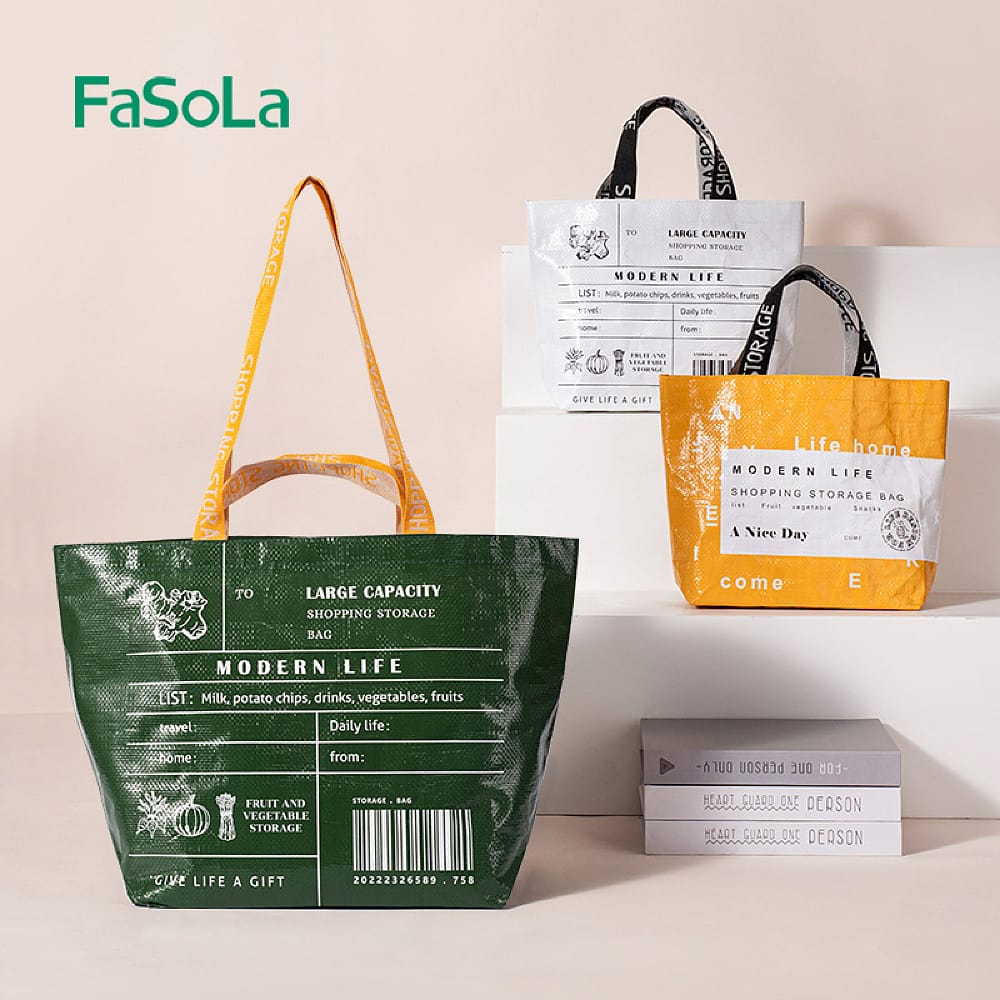 FaSoLa-Nylon-Portable-Shopping-Bag---Green,-51*32*19cm-1