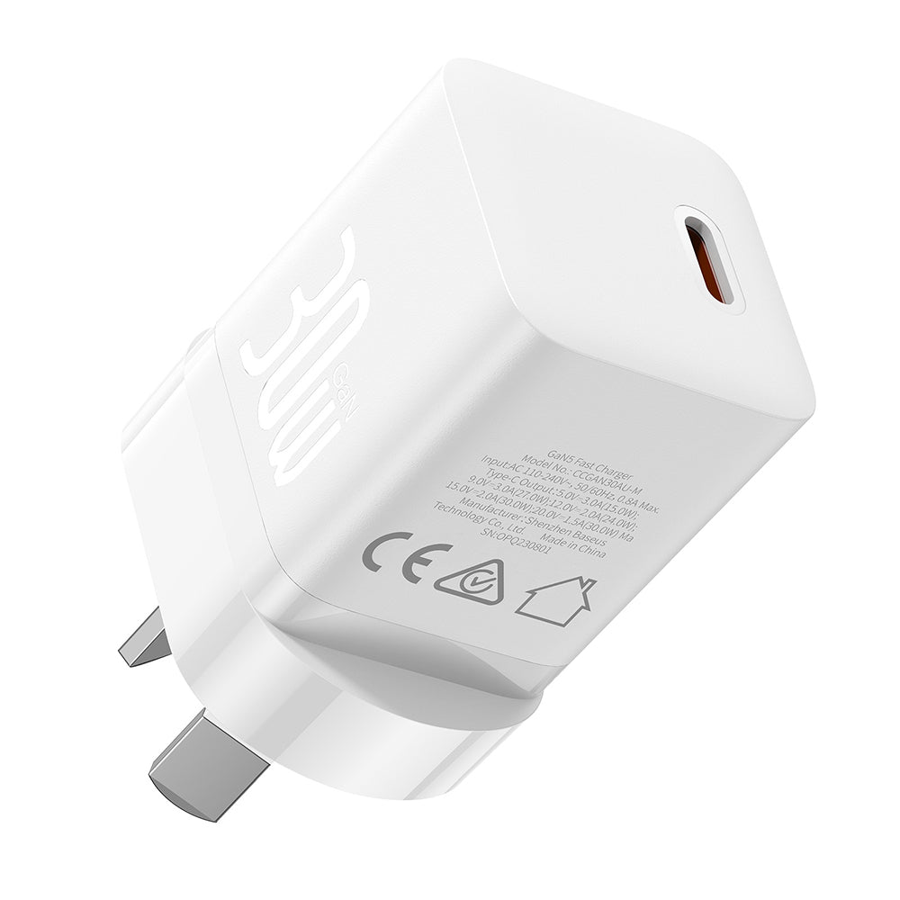 Baseus-GaN-Fast-Charger-Mini-Version-1C-30W-AU-Plug---Moon-White-1