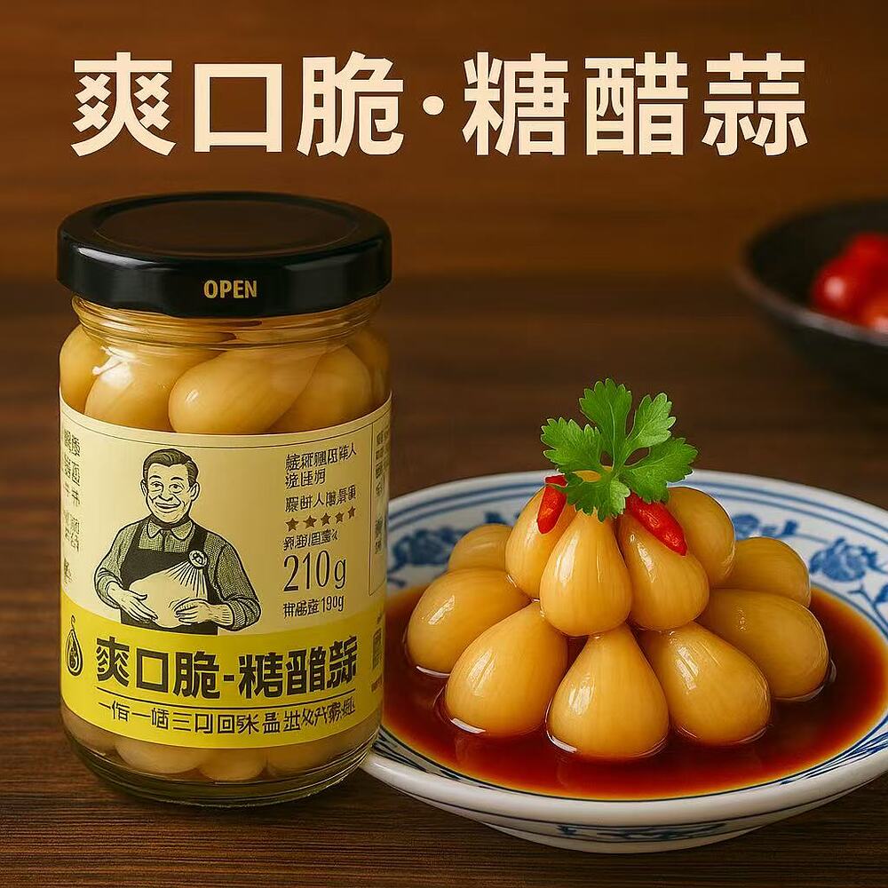 Hao-Suan-Dao-Sweet-&-Sour-Pickled-Garlic-–-Crunchy-210g-2