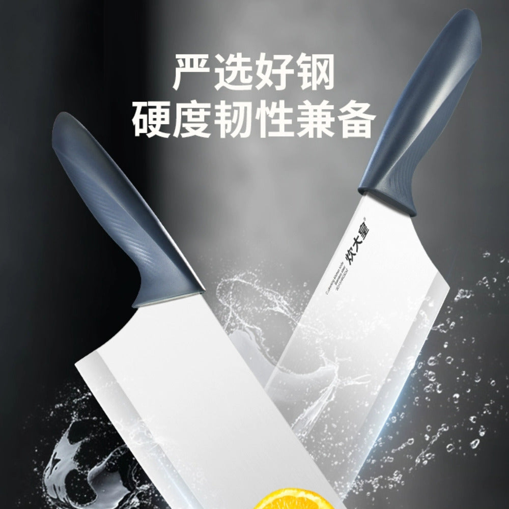 Cooker-King-"SharkWave"-Stainless-Steel-Slicing-Knife-–-Light-Blue-Handle---Precision-Kitchen-Knife-for-Vegetables-&-Meat-2