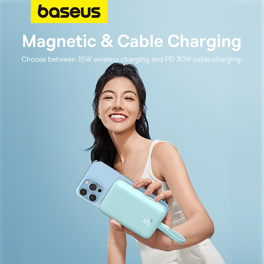 Baseus-Magnetic-Mini-Wireless-Fast-Charging-Power-Bank-for-iPhone-10000mAh-20W-Mint-Green---International-Version-1