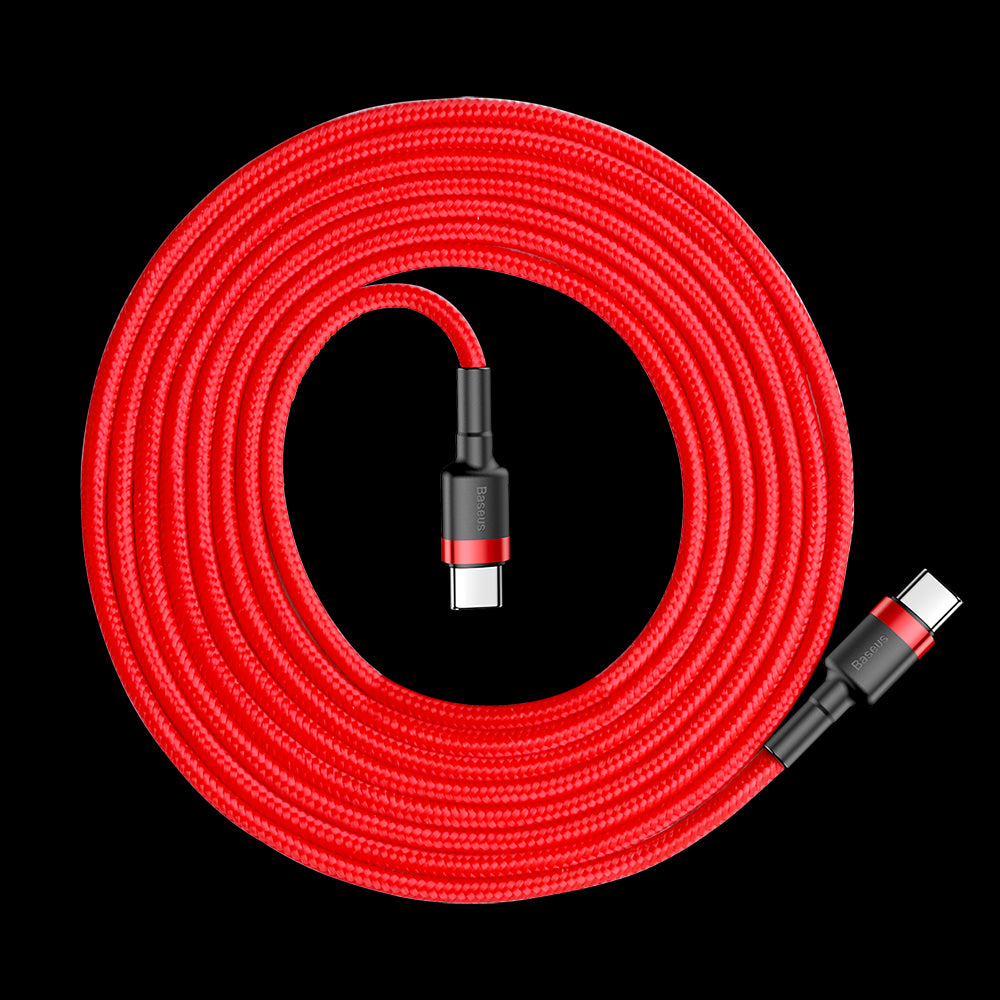 Baseus-Type-C-PD2.0-60W-Fast-Charging-Data-Cable-(20V-3A)---Red,-2m-1