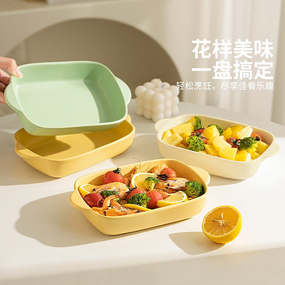 Modern-Housewife-7.5-Inch-Round-Corner-Double-Handle-Baking-Dish---Cream-White-1