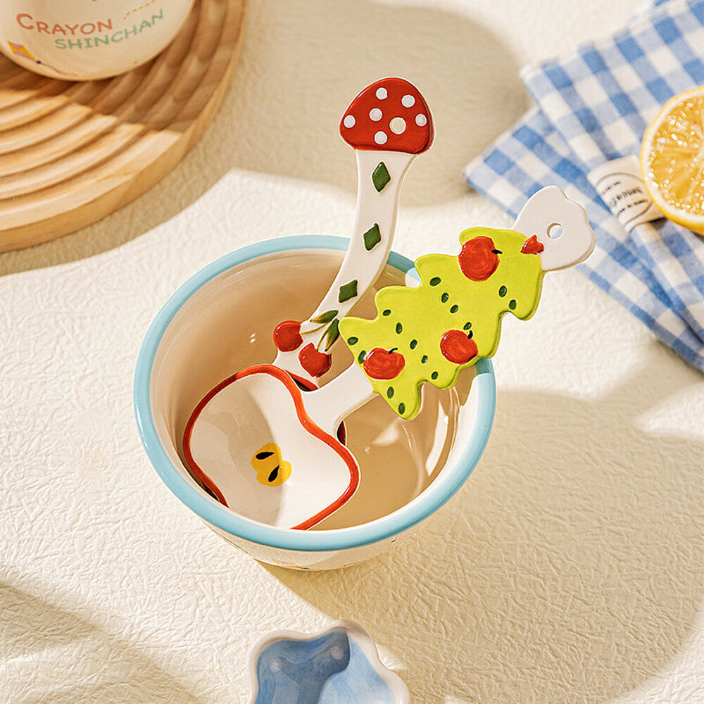 Modern-Housewife-Cute-Ceramic-Spoon---Mushroom-and-Cherry-Design-1