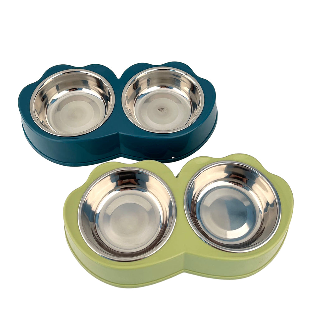 Stainless-Steel-Double-Pet-Bowl---Random-Colors-1