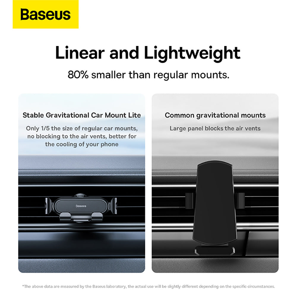 Baseus-Stable-Gravitational-Car-Mount-Lite-(Air-Outlet-Version)---Black-1