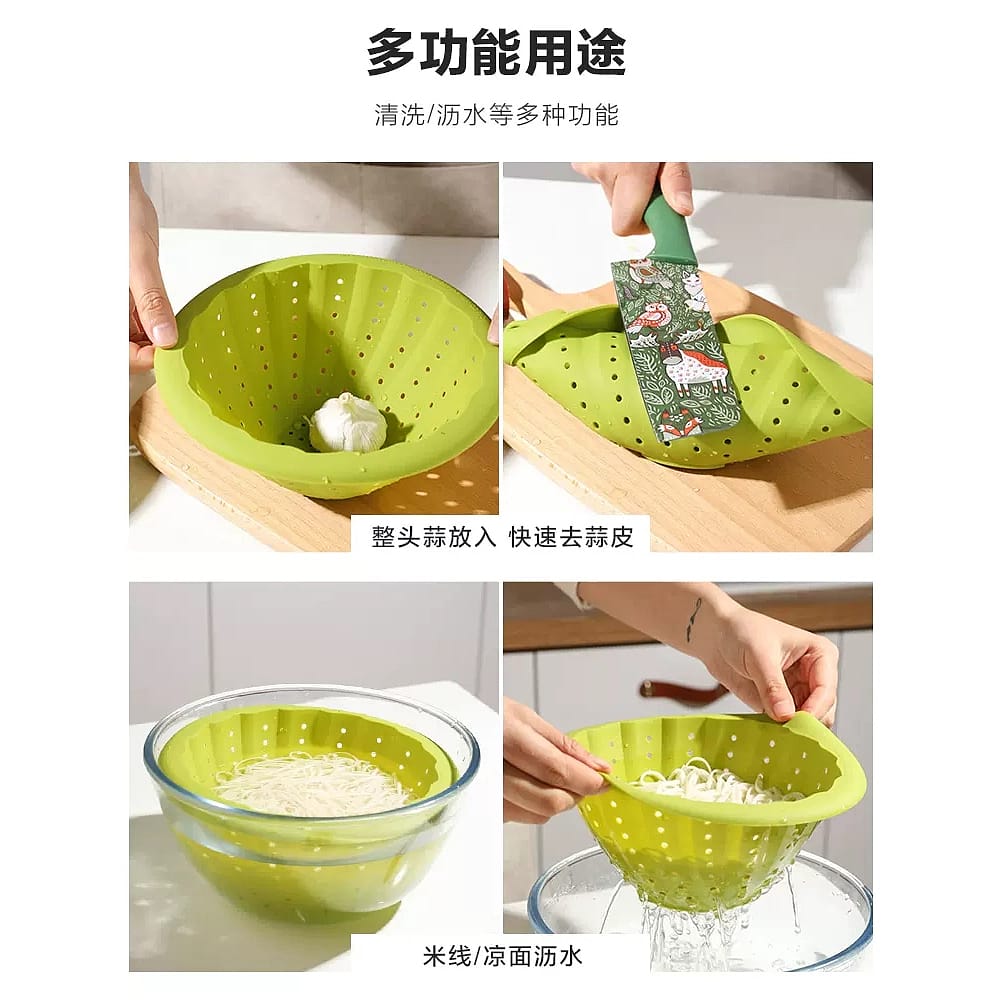 Robo-Silicone-Water-Filter-Bowl-in-Chartreuse-Green,-1.2L-1