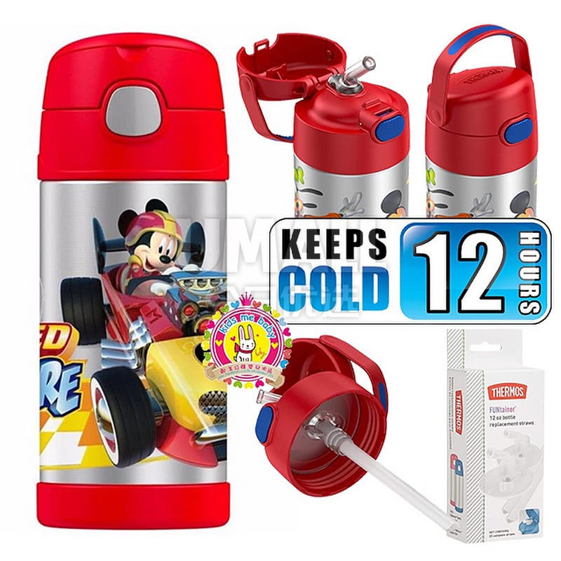 THERMOS-Stainless-Steel-Vacuum-Insulated-Straw-Bottle---Mickey-Adventure-Red-355ml-1