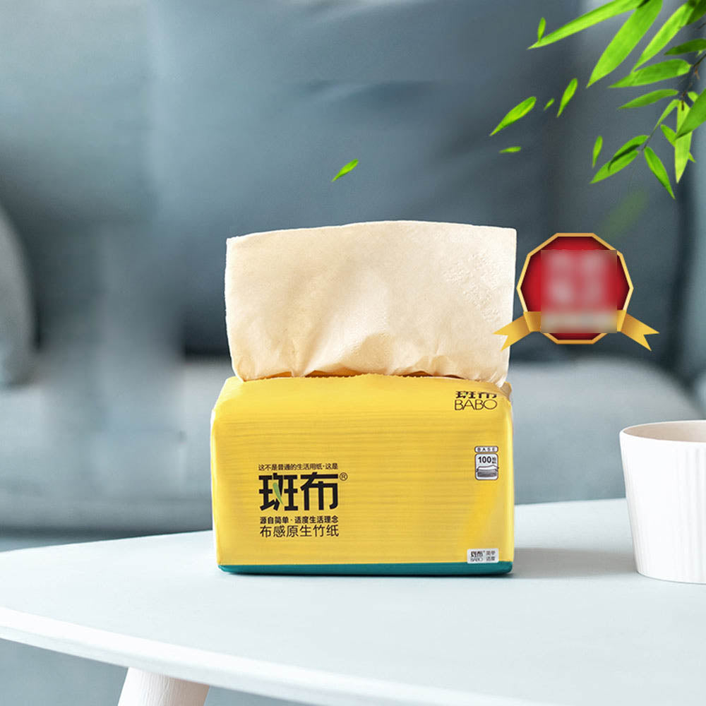 Babo 100% Natural Bamboo Pulp 3-Ply Tissue - 100 Sheets x 6 Packs