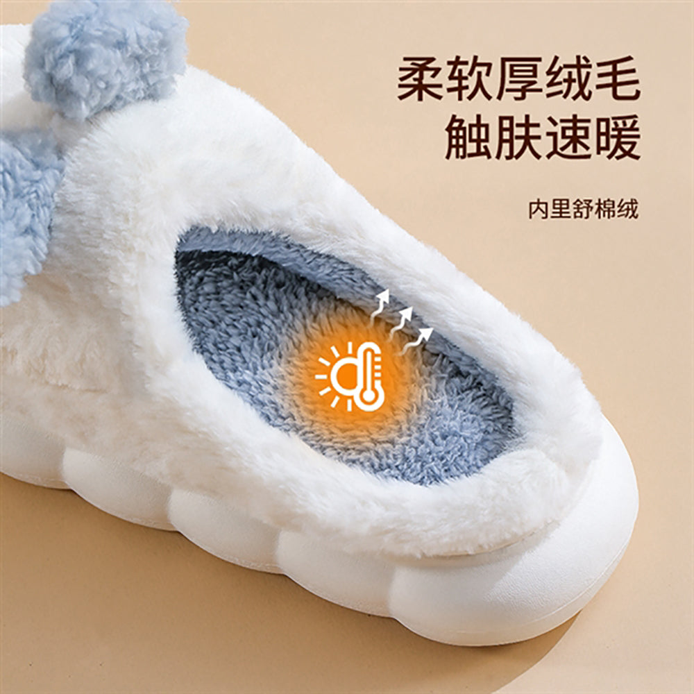 FaSoLa-Women's-Plush-Cotton-Slippers-Sky-Blue---Size-36-37-1