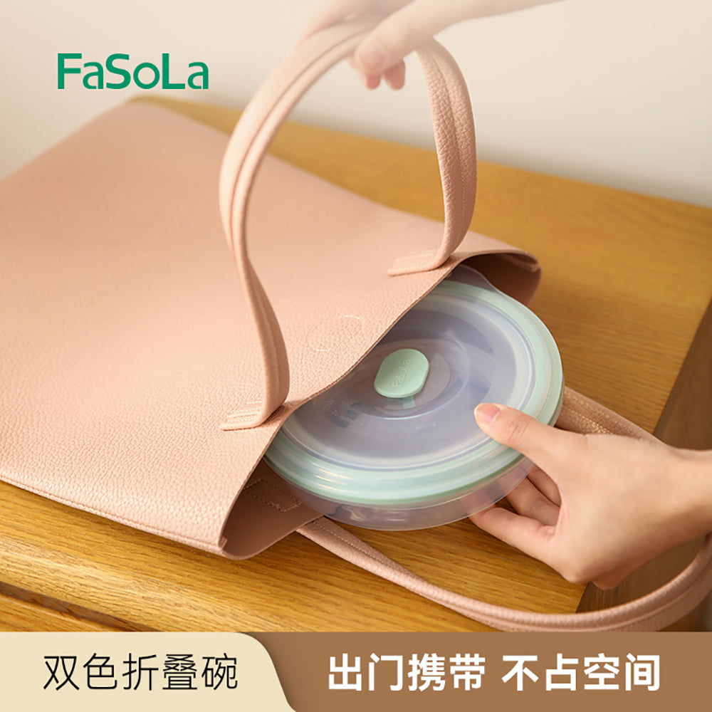 FaSola-Dual-Color-Collapsible-Bowl-Olive-Green---760ml-1