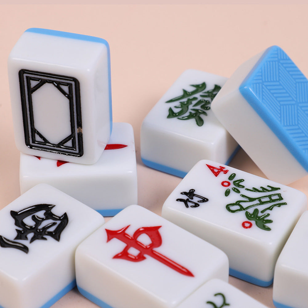 Ulife-Mahjong-Set-40-mm-–-144-Tiles,-Blue-Backs-with-Case-&-2-Dice---Chinese-Mah-Jongg-Tiles-2