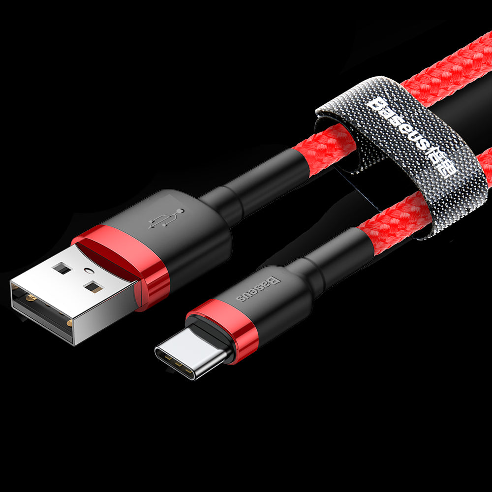 Baseus-Cafule-USB-to-Type-C-Data-Cable-2A---Red,-3m-1