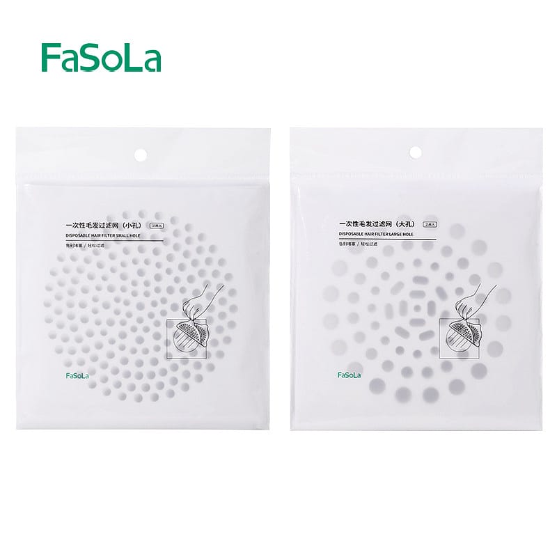 FaSoLa-Disposable-Hair-Filter-Nets,-15cm-Diameter,-Large-Holes,-White,-Pack-of-15-1